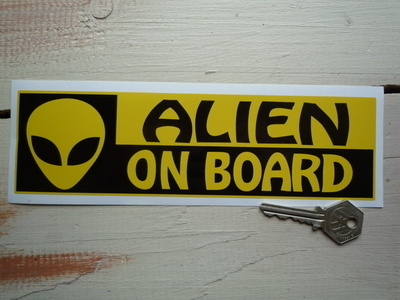 Alien On Board Bumper Sticker. 8.5".