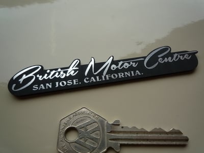 British Motor Centre San Jose California Self Adhesive Car Badge. 4".