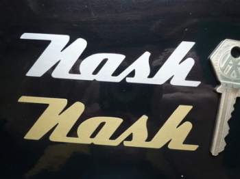 Nash Motorcycle Company Cut Text Stickers. 4" Pair.