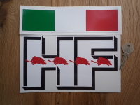 Lancia Delta Integrale HF 3D Style & Tricolore Sticker Set. 8.5".