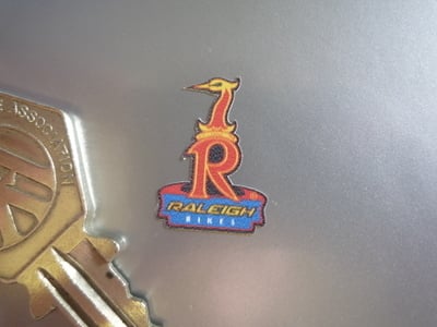Raleigh Later Style Headstock Stickers. 20mm Pair.