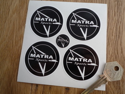 Matra Sports Wheel Centre Style Stickers. 50mm. Set of 4.