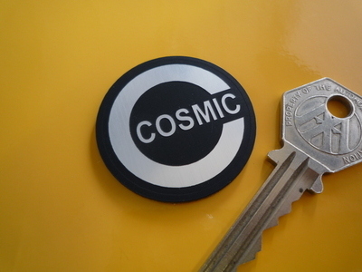 Cosmic Circular Laser Cut Self Adhesive Car Badge. 1.5".