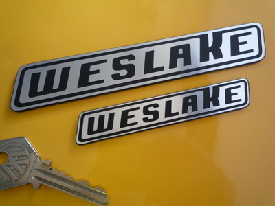 Weslake Laser Cut Self Adhesive Car or Bike Badge. 4" or 6".