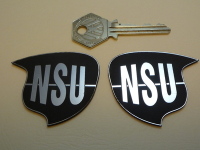NSU Shaped Laser Cut Self Adhesive Bike Badges. 1