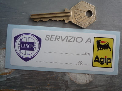 Lancia & Agip Servizio A Long Service Sticker. 4".