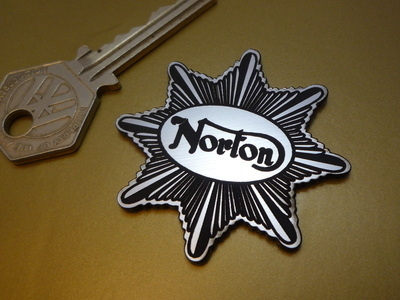 Norton Star Style Laser Cut Self Adhesive Bike Badge. 2