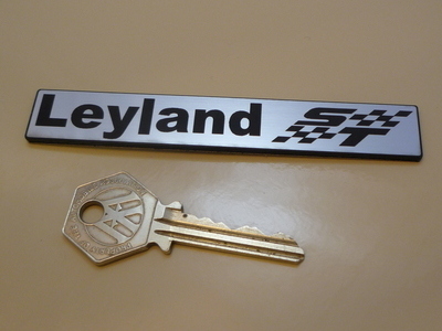 British Leyland ST Oblong Laser Cut Self Adhesive Car Badge. 4.25".