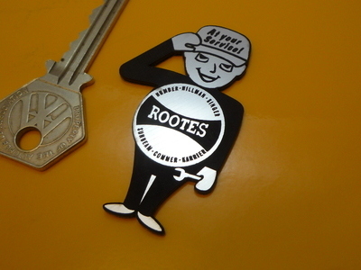 Rootes Group Saluting Service Man Self Adhesive Car Badge. 2.5".