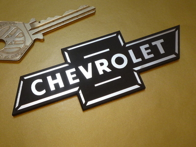 Chevrolet Dicky Bow Laser Cut Self Adhesive Car Badge. 4".