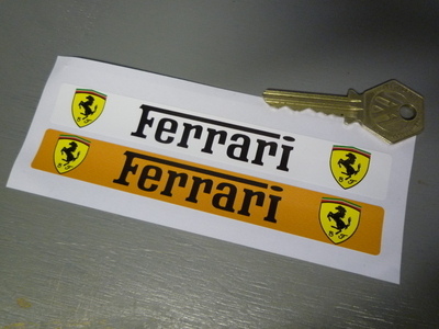 Ferrari Number Plate Dealer Logo Cover Stickers. 5.5" Pair.