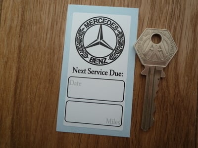 Mercedes Next Service Due Service Sticker. 1.5