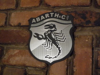 Abarth Shield Logo Garage Workshop Wall Plaque Sign. 5.5" or 9.5".