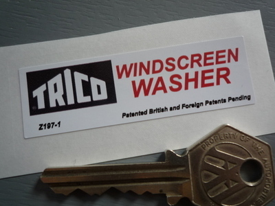 Trico Windscreen Washer Sticker. 2.5".