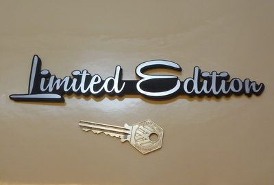 Limited Edition Script Style Self Adhesive Car or Bike Badge. 7.5