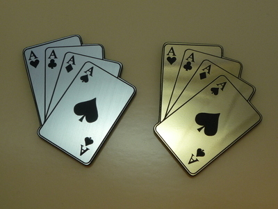 Four Aces Playing Card Style Laser Cut Magnet. 2