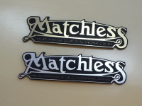 Matchless Mudguard Script Style Laser Cut Magnet. 3"