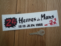 24 Heures Du Mans 1966 LeMans Le Mans Oblong Sticker. 8.5".