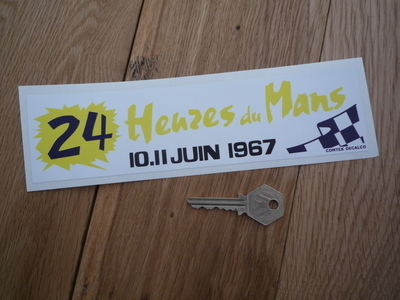 24 Heures Du Mans 1967 LeMans Le Mans Oblong Sticker. 8.5