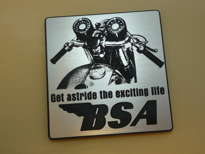BSA Get Astride The Exciting Life Advert Style Laser Cut Magnet. 2.75