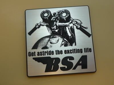 BSA Get Astride The Exciting Life Advert Style Laser Cut Magnet 2.75"