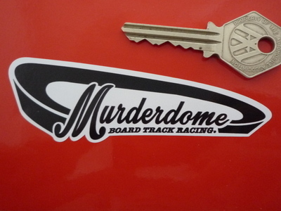 Murderdome Board Track Racing Black & White Sticker. 4