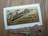 Velocette Specialists L.Stevens Ltd Motorcycle Dealers Sticker. 2.25