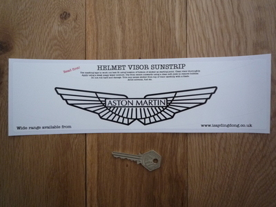 Aston Martin Helmet Visor Sunstrip Sticker. 12".