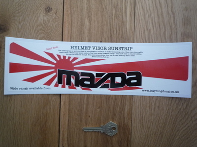 Mazda Helmet Visor Sunstrip Sticker. 12".