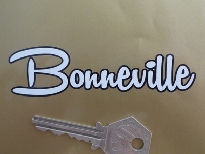 Bonneville Black Outline Script Cut Vinyl Sticker - 4" or 6"