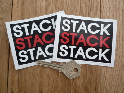 Stack Triple Stack Stickers. 3" or 2" Pair.