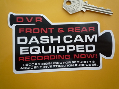 DVR Dash Cam Equipped Recording Warning Camera Shaped Sticker. 5".