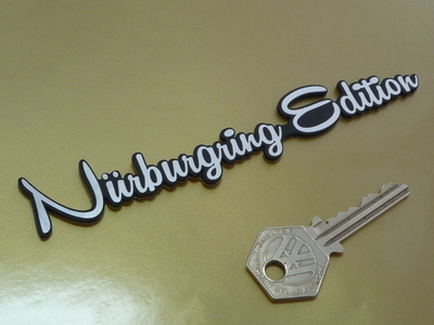 Nurburgring Edition Script Laser Cut Self Adhesive Badge. 5.5