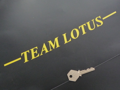 Team Lotus Text & Line Cut Vinyl Sticker. 11.5
