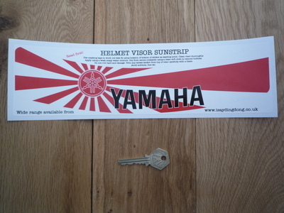 Yamaha Japanese Flag Style Helmet Visor Sunstrip Sticker. 12".
