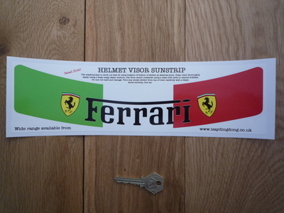 Ferrari Tricolore Helmet Visor Sunstrip Sticker. 12