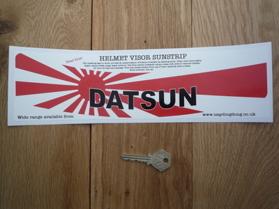 Datsun Japanese Flag Style Helmet Visor Sunstrip Sticker. 12