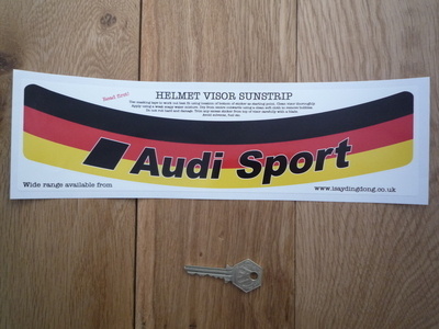 Audi Sport Tricolour Style Helmet Visor Sunstrip Sticker. 12