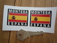 Montesa Espana Spanish Flag Style Stickers. 2
