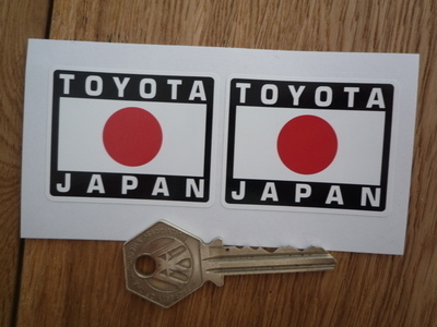 Toyota Japan Style Stickers. 2" Pair.