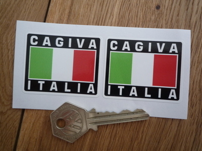 Cagiva Italia Tricolore Style Stickers. 2