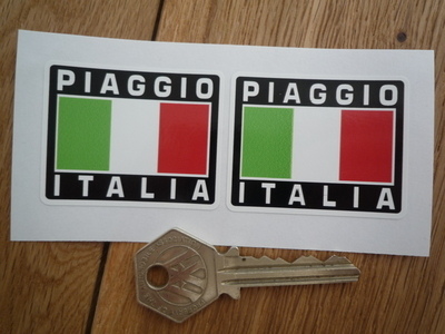 Piaggio Italia Tricolore Style Stickers. 2