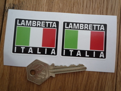 Lambretta Italia Tricolore Style Stickers. 2