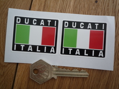 Ducati Italia Tricolore Style Stickers. 2