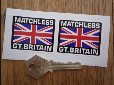 Matchless Great Britain Union Jack Style Stickers. 2