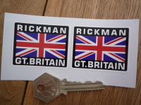Rickman Great Britain Union Jack Style Stickers. 2