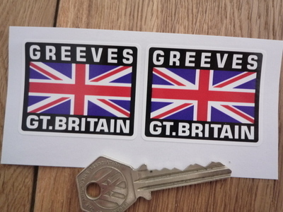 Greeves Great Britain Union Jack Style Stickers. 2