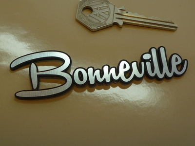 Bonneville Script Style Self Adhesive Bike Badge - 4" or 6"