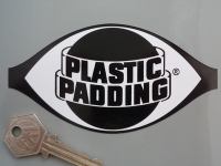 Plastic Padding Black & White Shaped Logo Sticker. 5