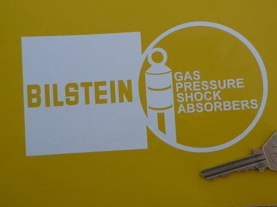 Bilstein Shock Absorbers Shaped Cut Vinyl Stickers. 6" Pair.